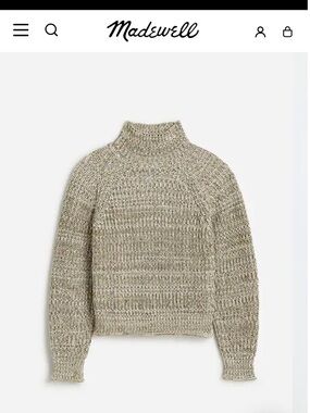 Madewell Marled Cotton Mockneck Sweater